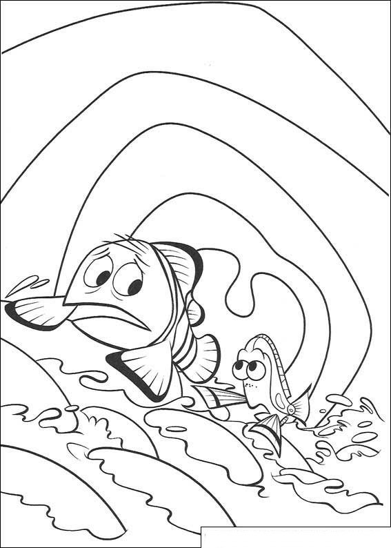 Plansa de colorat cu Nemo 21 14